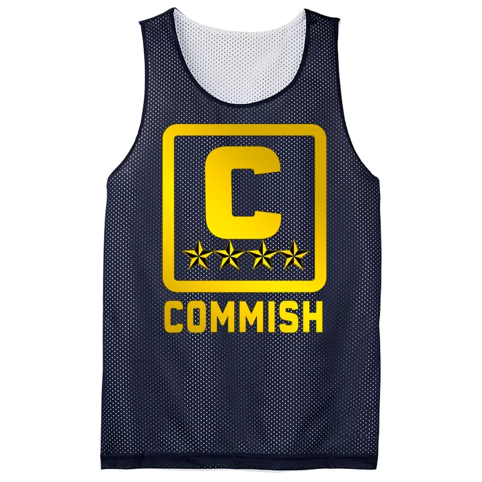 Commissioner Funny Fantasy Football Commish Mesh Reversible Basketball Jersey Tank