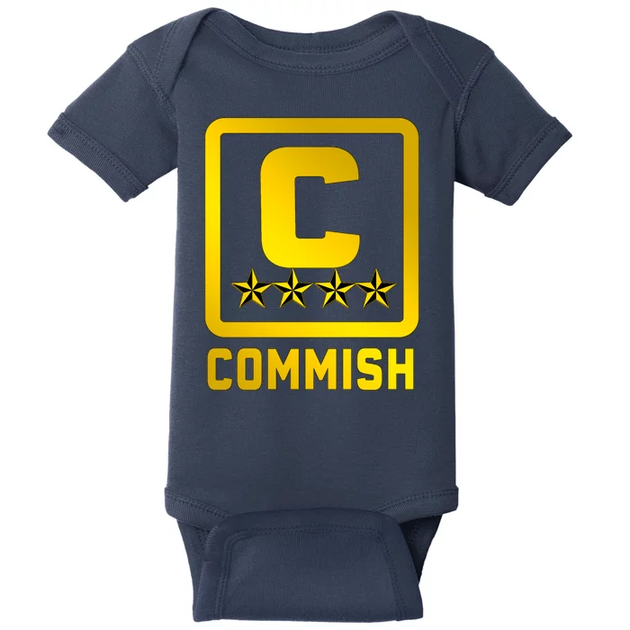 Commissioner Funny Fantasy Football Commish Baby Bodysuit