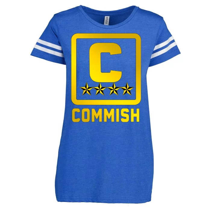 Commissioner Funny Fantasy Football Commish Enza Ladies Jersey Football T-Shirt