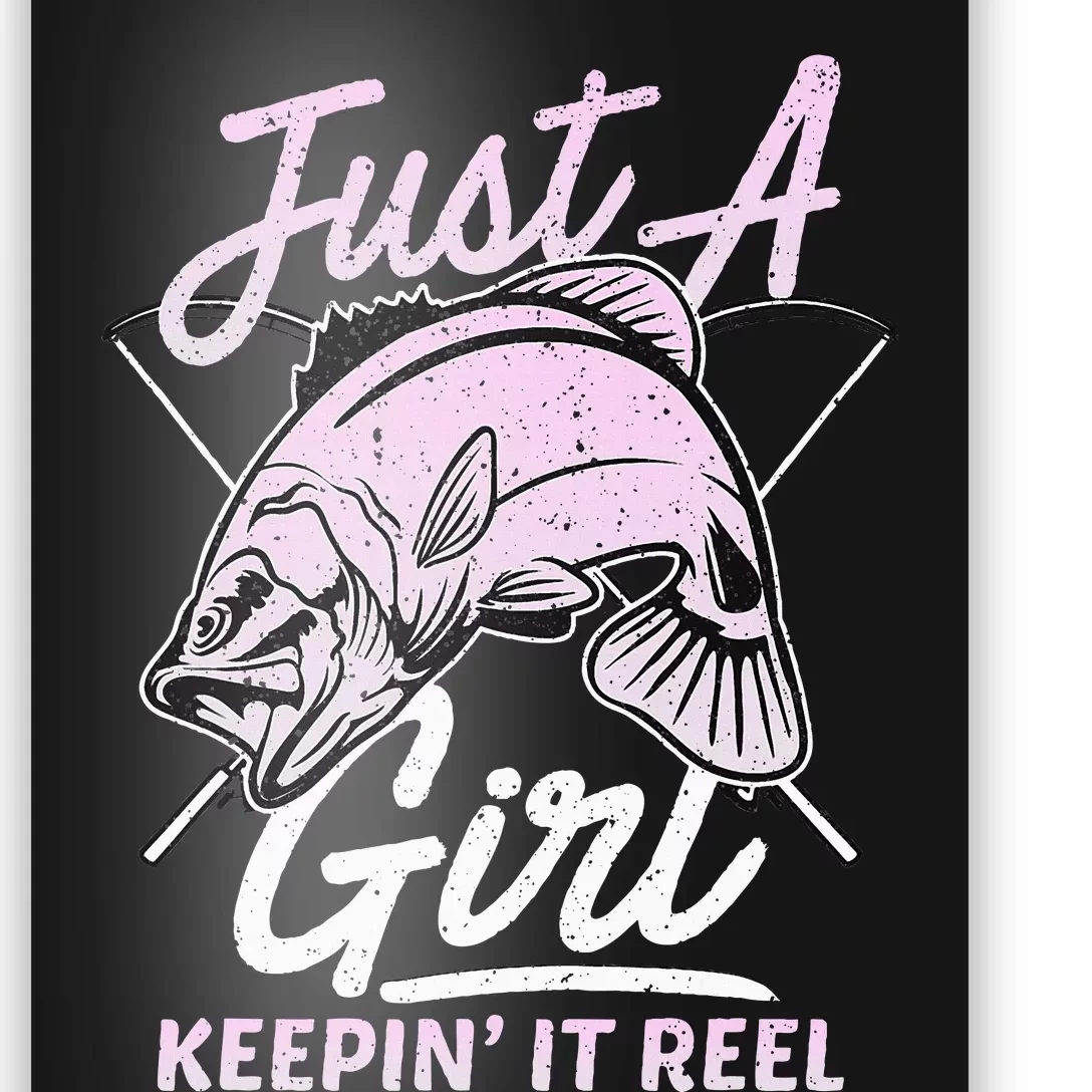 Cute Fishing Funny Keeping It Reel Purple Pink Poster