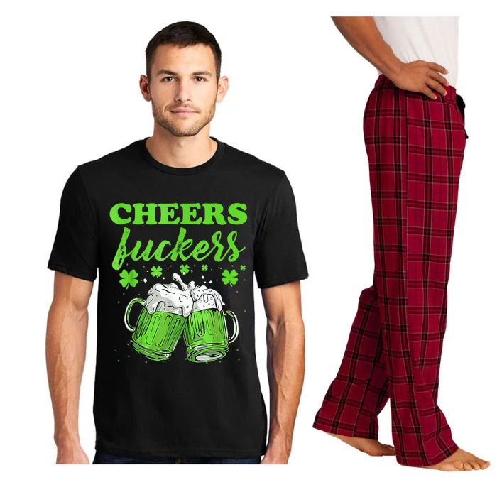 Cheers Fuckers Funny St Patricks Day Irish Drinking Pajama Set