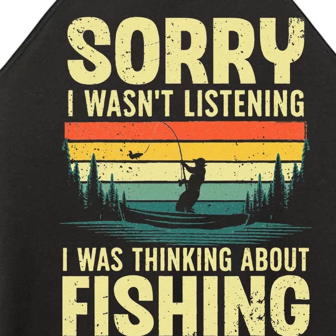 Cool Fishing For Men Women Fisherman Bass Trout Fish Hunting Women’s Perfect Tri Rocker Tank