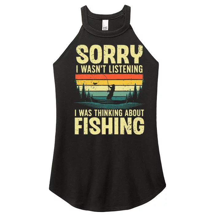 Cool Fishing For Men Women Fisherman Bass Trout Fish Hunting Women’s Perfect Tri Rocker Tank