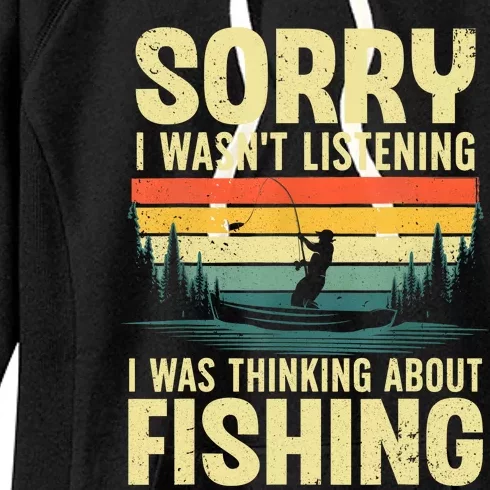 Cool Fishing Fisherman Bass Trout Fish Hunting Women's Fleece Hoodie