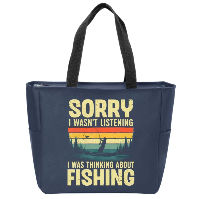 Cool Fishing Fisherman Bass Trout Fish Hunting Zip Tote Bag