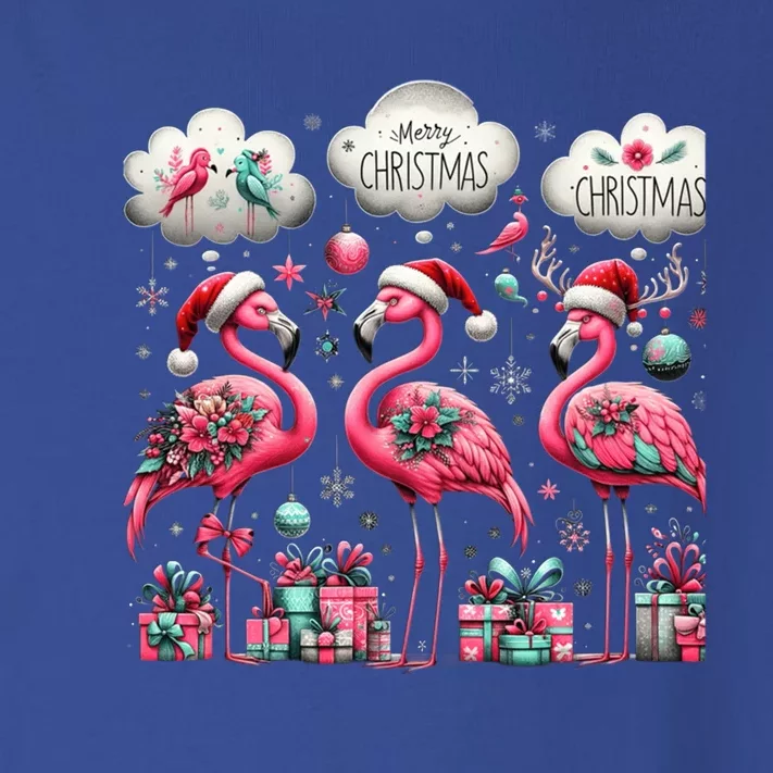 Christmas Funny Flamingo Pink Christmas Tree Xmas Gift Toddler Long Sleeve Shirt