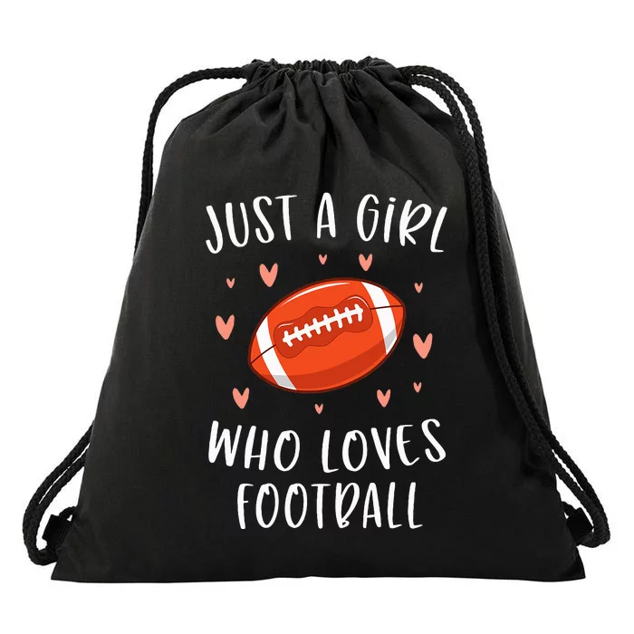 Cute Football For Just A Who Loves Football Drawstring Bag