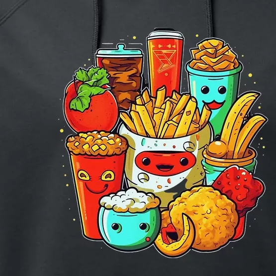 Cute & Funny Food Performance Fleece Hoodie