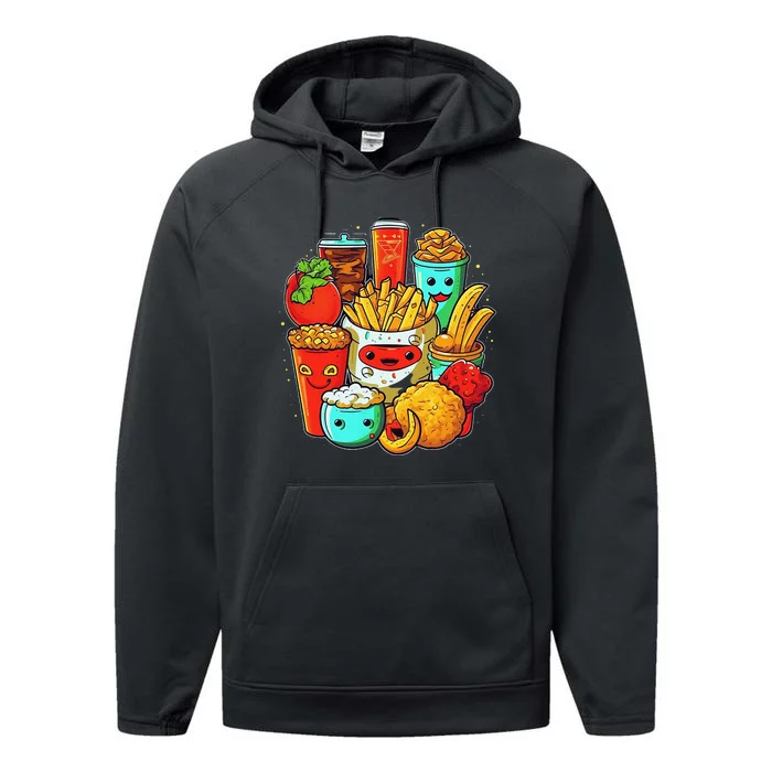 Cute & Funny Food Performance Fleece Hoodie