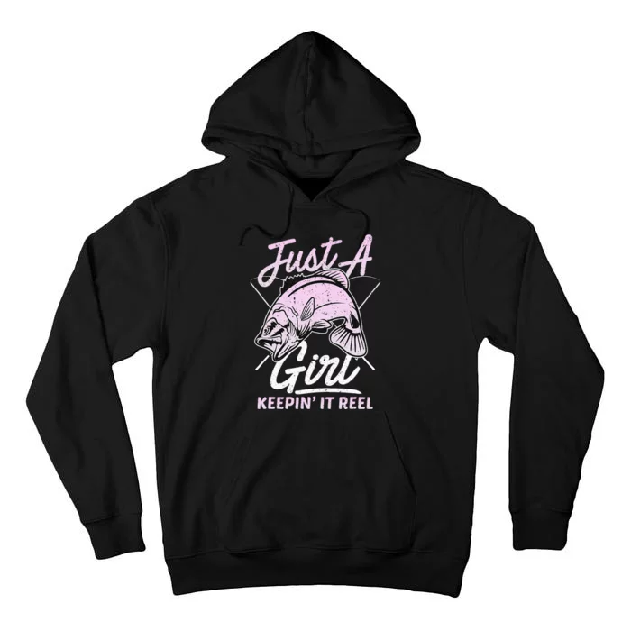 Cute Fishing Funny Keeping It Reel Purple Tall Hoodie