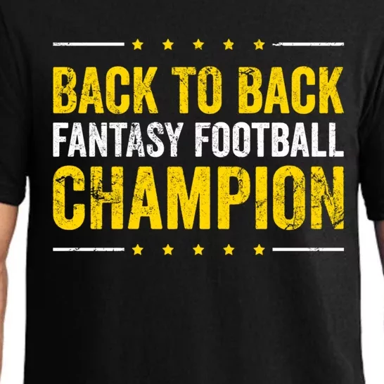 Consecutive Fantasy Football Winner Champ Champion Gift Pajama Set