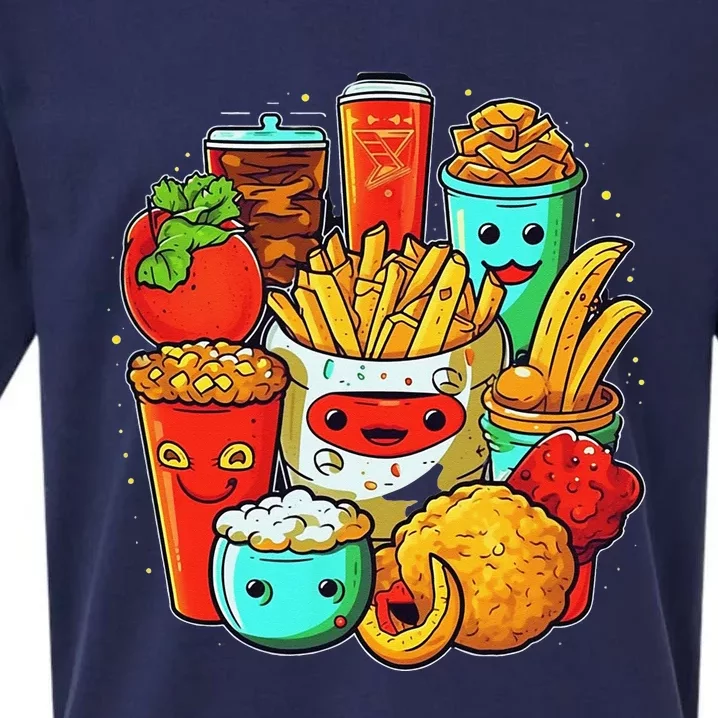 Cute & Funny Food Sueded Cloud Jersey T-Shirt