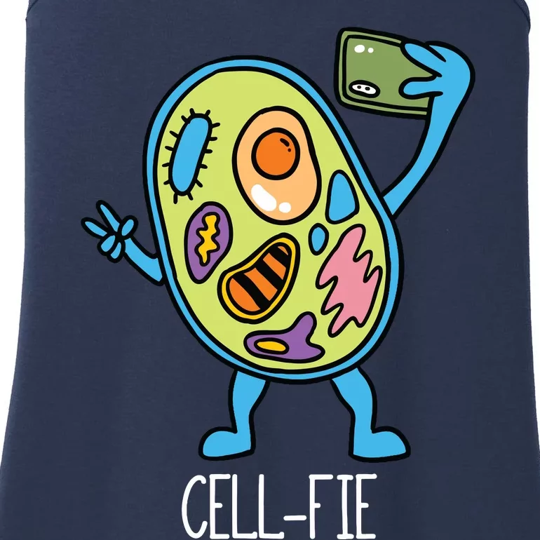 Cell Fie Funny Cellfie Selfie Biology Science Teacher Ladies Essential Tank