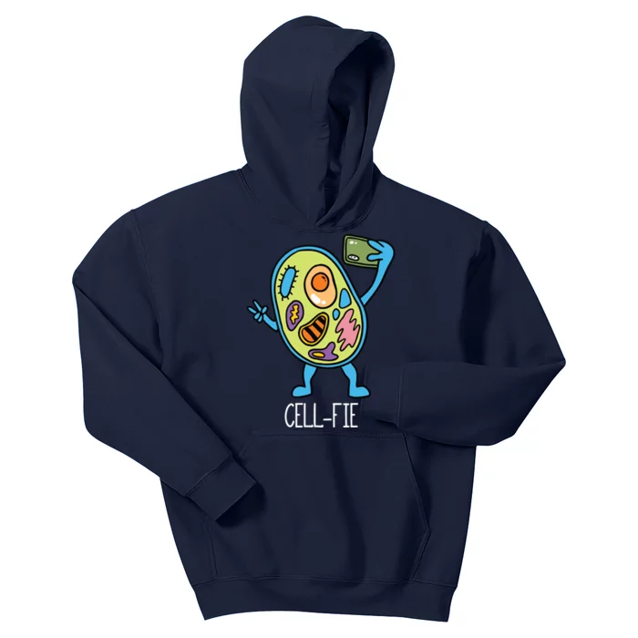 Cell Fie Funny Cellfie Selfie Biology Science Teacher Kids Hoodie