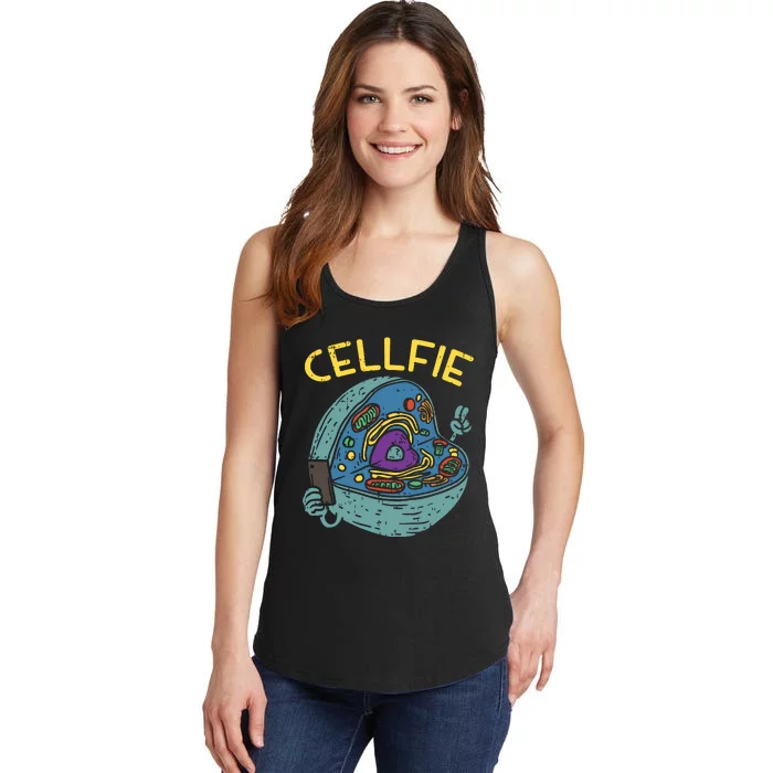 Cell Fie Funny Science Biology Teacher Ladies Essential Tank