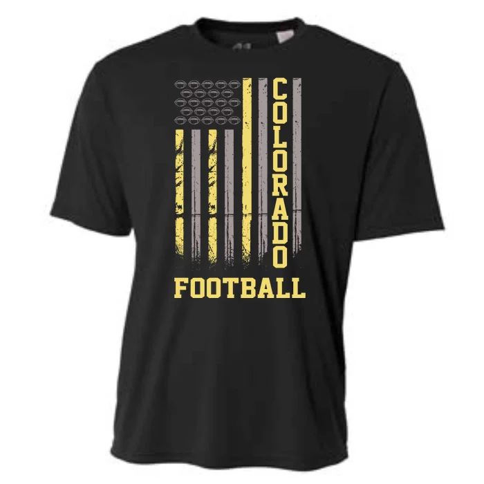 Colorado Football Fan American Flag Cooling Performance Crew T-Shirt