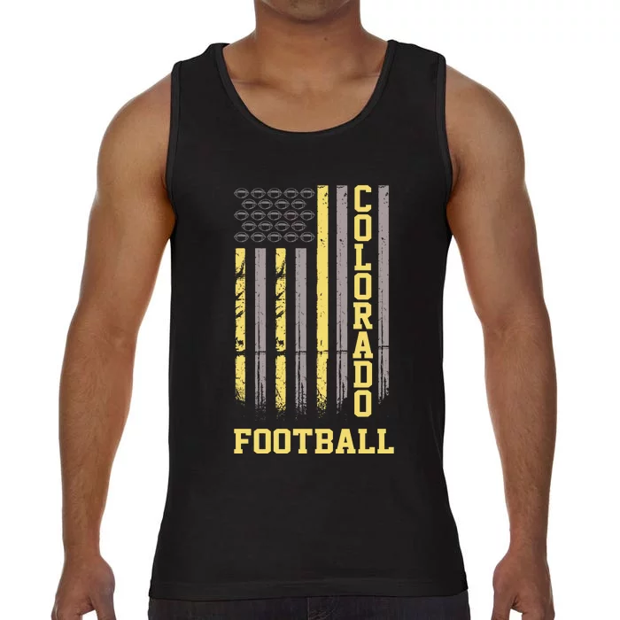 Colorado Football Fan American Flag Comfort Colors® Tank Top