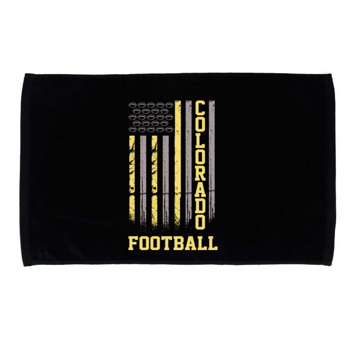 Colorado Football Fan American Flag Microfiber Hand Towel