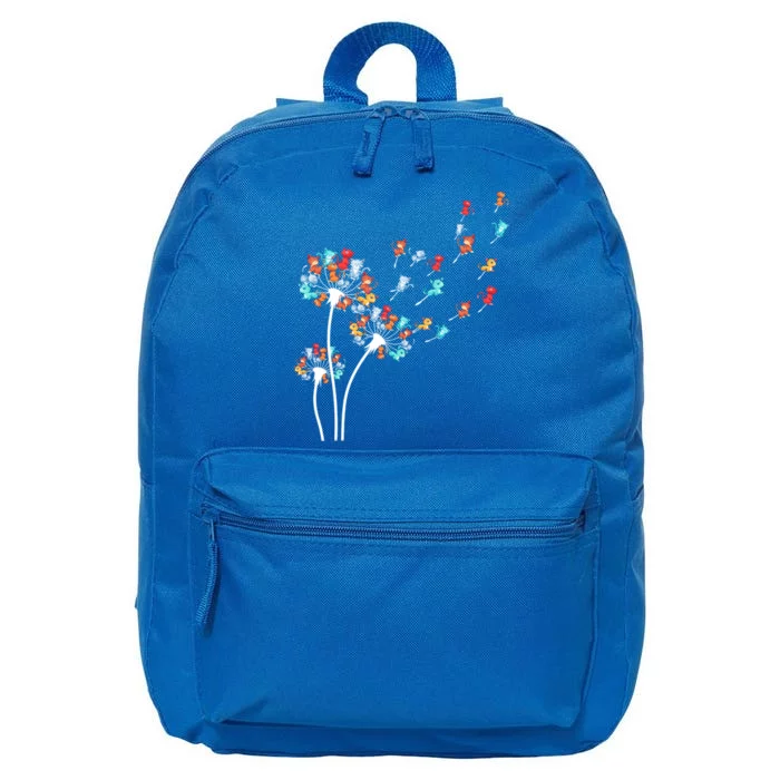 Cats Flower Fly Dandelion Gift 16 in Basic Backpack