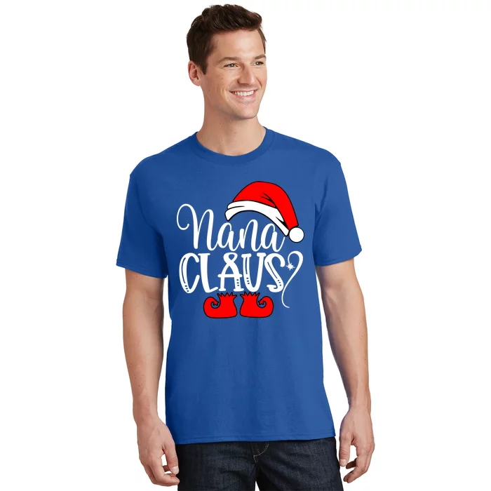 Christmas Family Funny Gift Funny Nanna Santa Nana Claus Gift T-Shirt