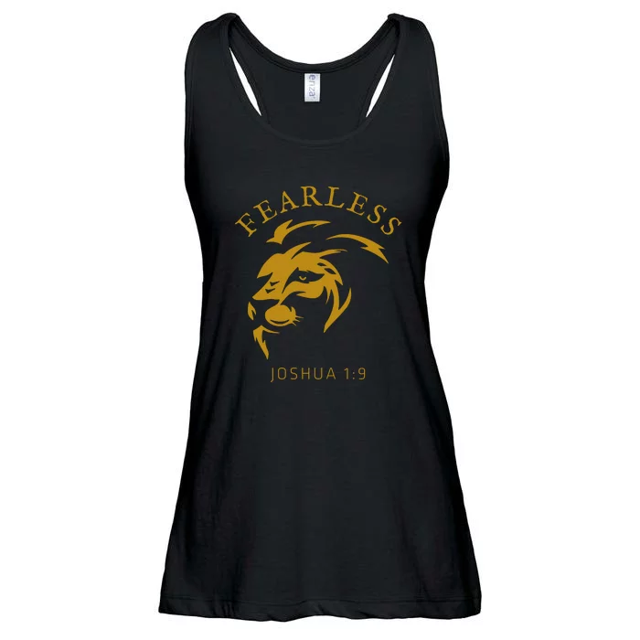 Christian Faith Fearless Joshua 1:9 Lion Of Judah Gift Ladies Essential Flowy Tank