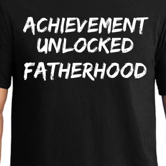 Cool First Father's Day Gift Achievet Unlocked Fatherhood Gift Pajama Set