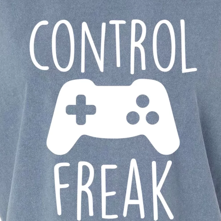 Control Freak Funny Video Game Player Joke Gaming Quote Pun Gift Garment-Dyed Women's Muscle Tee