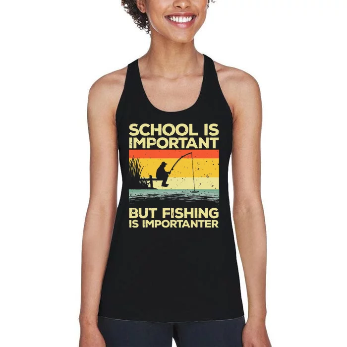 Cool Fishing For Bass Fishing Fisherman Fish Trout Women's Racerback Tank