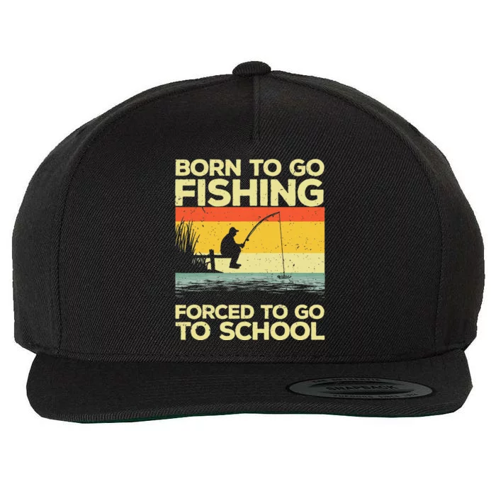 Cool Fishing For Bass Fishing Fisherman Fish Wool Snapback Cap