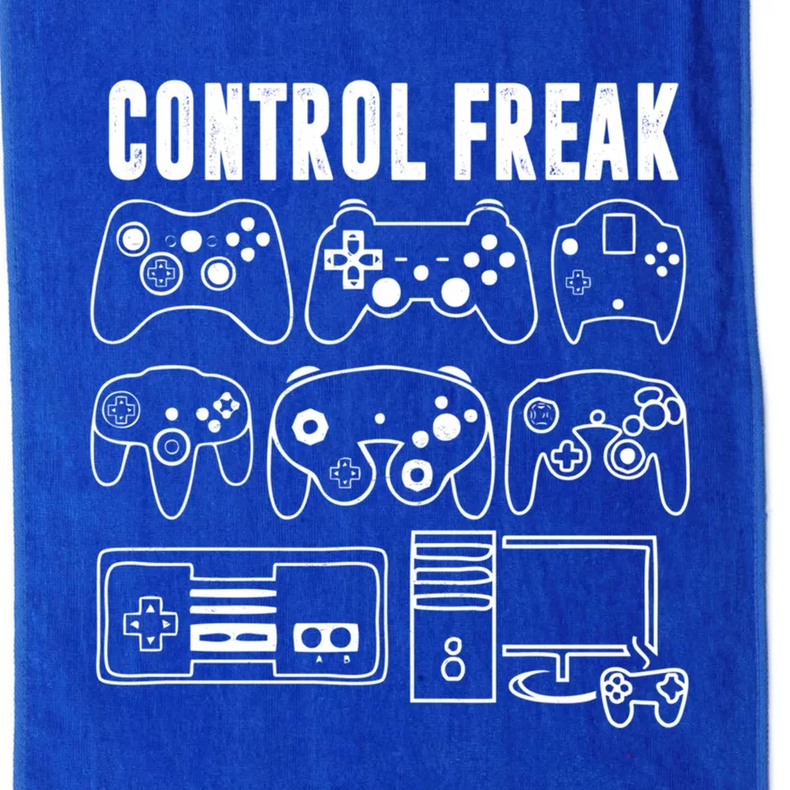 Control Freak Funny Video Game Player Quote Retro Controller Cool Gift Platinum Collection Golf Towel