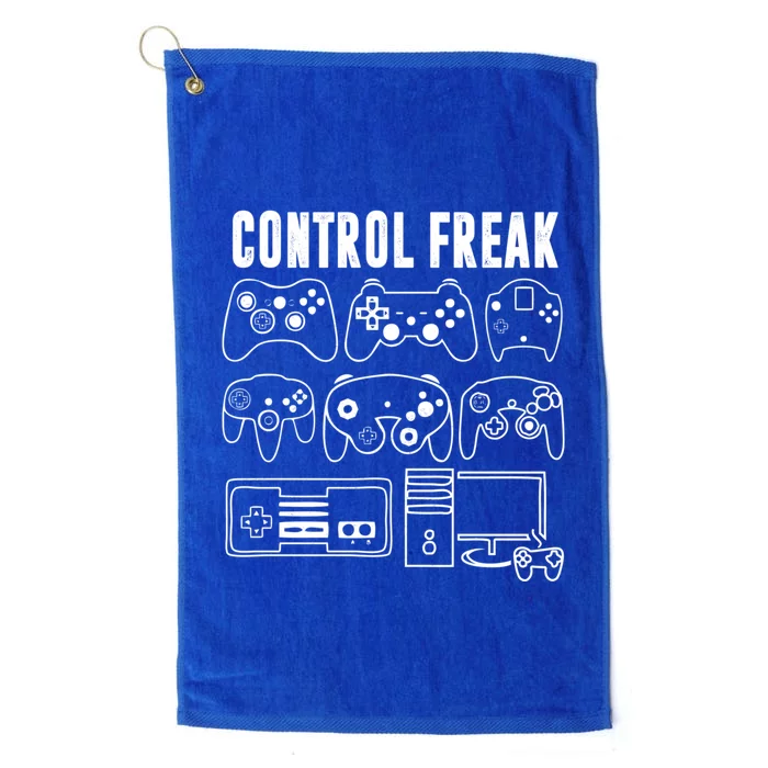 Control Freak Funny Video Game Player Quote Retro Controller Cool Gift Platinum Collection Golf Towel