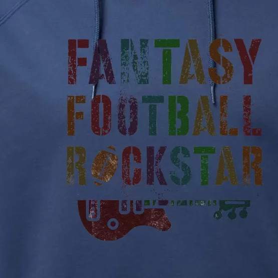 Cute Fantasy Football Rockstar King Rockstar Newbie King Performance Fleece Hoodie