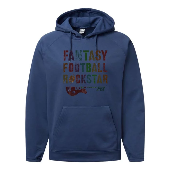 Cute Fantasy Football Rockstar King Rockstar Newbie King Performance Fleece Hoodie