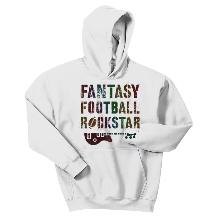 Cute Fantasy Football Rockstar King Rockstar Newbie King Kids Hoodie