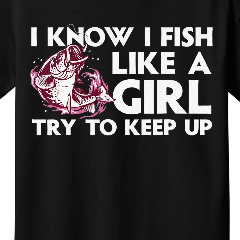 Cool Fishing For Trout Angler Bass Fish Hunting Kids T-Shirt