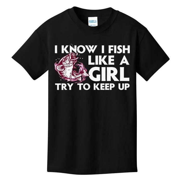 Cool Fishing For Trout Angler Bass Fish Hunting Kids T-Shirt