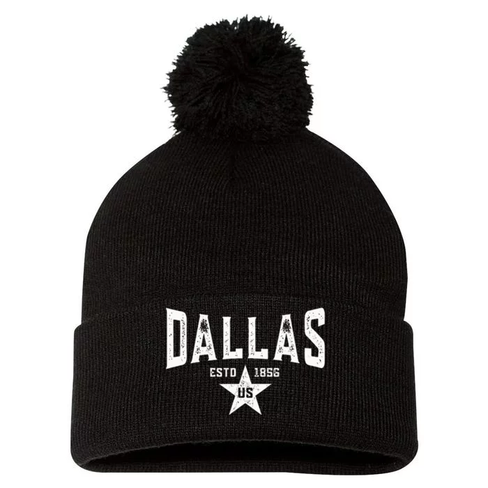 Dallas Pom Pom 12in Knit Beanie