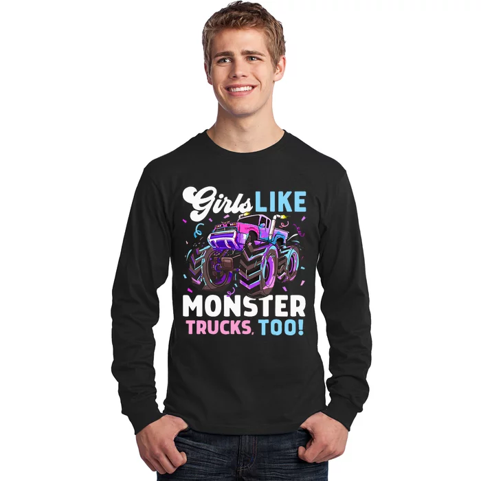 Cute Monster Truck Like Monster Trucks Too Long Sleeve Shirt