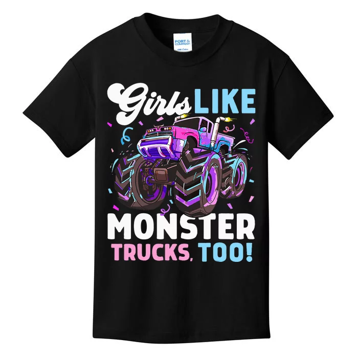 Cute Monster Truck Like Monster Trucks Too Kids T-Shirt