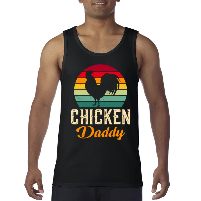 Chicken Farm Funny Dad Chicken Whisperer Chicken Daddy Tank Top