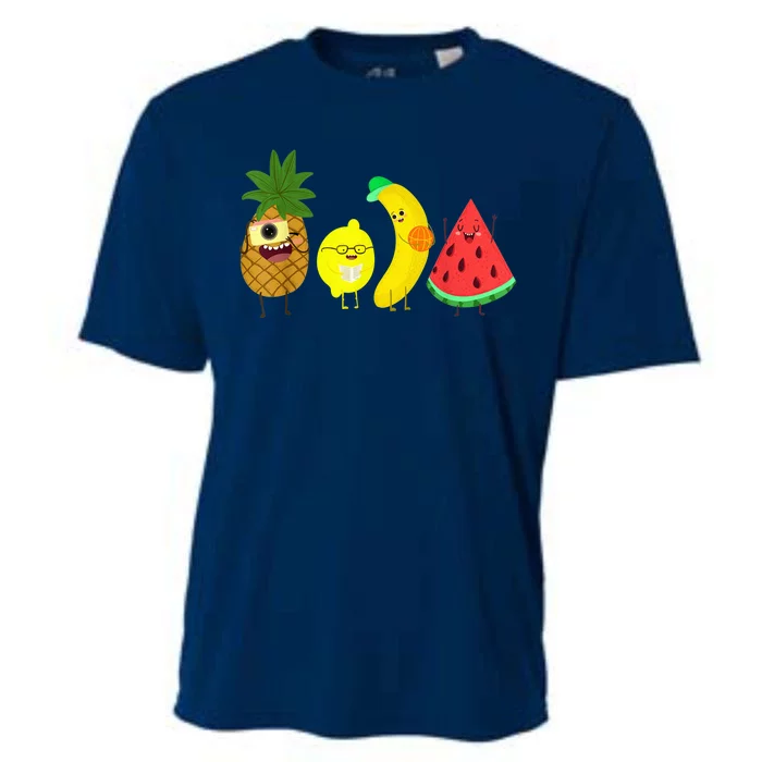 Cute Fruit Friends Family Summer Party Cooling Performance Crew T-Shirt