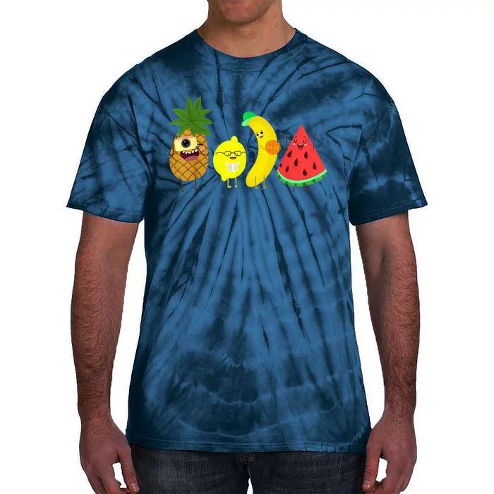 Cute Fruit Friends Family Summer Party Tie-Dye T-Shirt