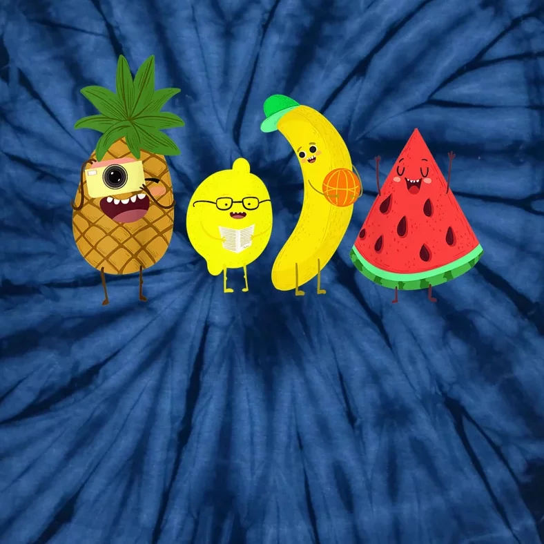 Cute Fruit Friends Family Summer Party Tie-Dye T-Shirt