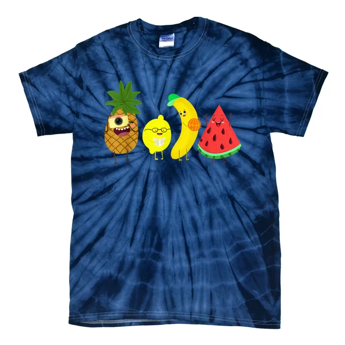 Cute Fruit Friends Family Summer Party Tie-Dye T-Shirt