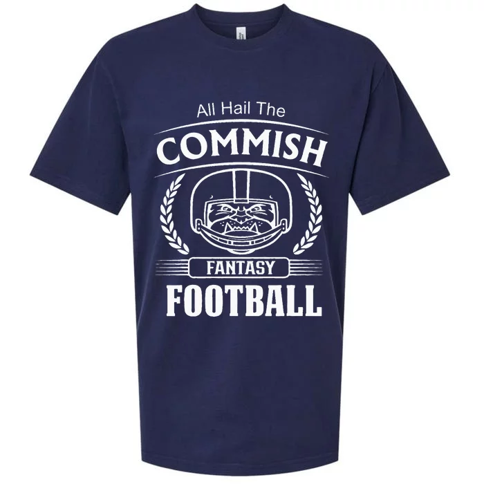 Commissioner Fantasy Football Funny Commish Sueded Cloud Jersey T-Shirt