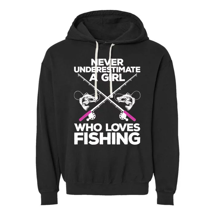 Cool Fishing For Wo Girl Fisherman Fish Lure Saltwater Garment-Dyed Fleece Hoodie