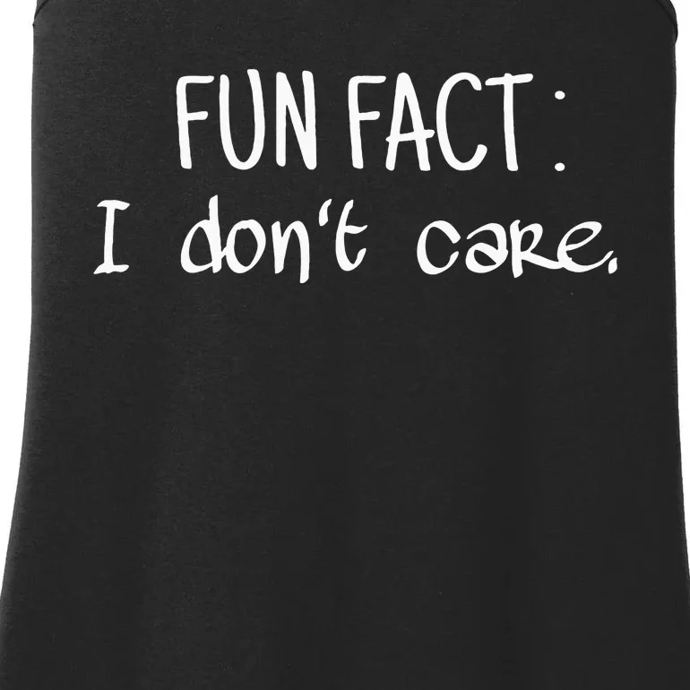 Calvin Fun Fact I Dont Care Letter Print For Women Ladies Essential Tank