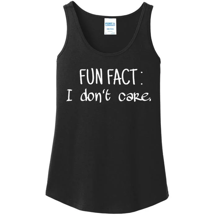 Calvin Fun Fact I Dont Care Letter Print For Women Ladies Essential Tank