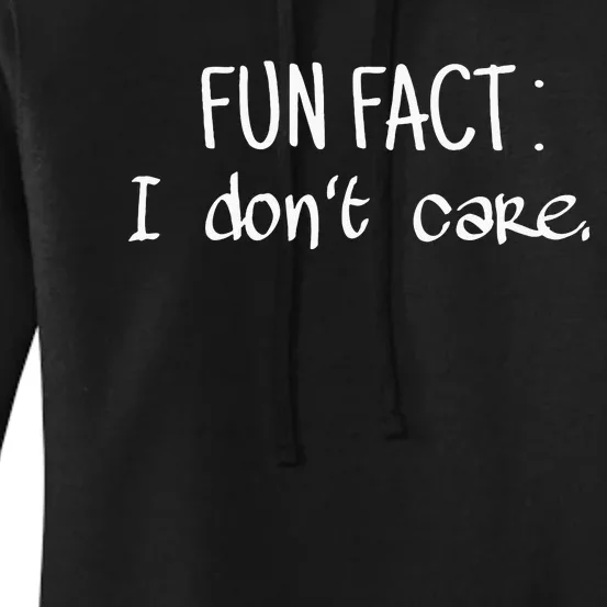 Calvin Fun Fact I Dont Care Letter Print For Women Women's Pullover Hoodie