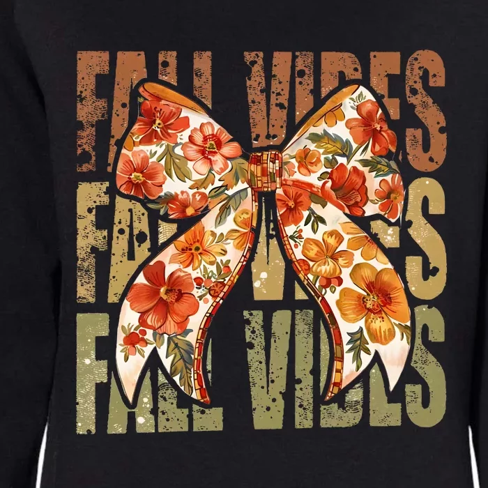 Coquette Floral Fall Vibes Autumn Womens California Wash Sweatshirt